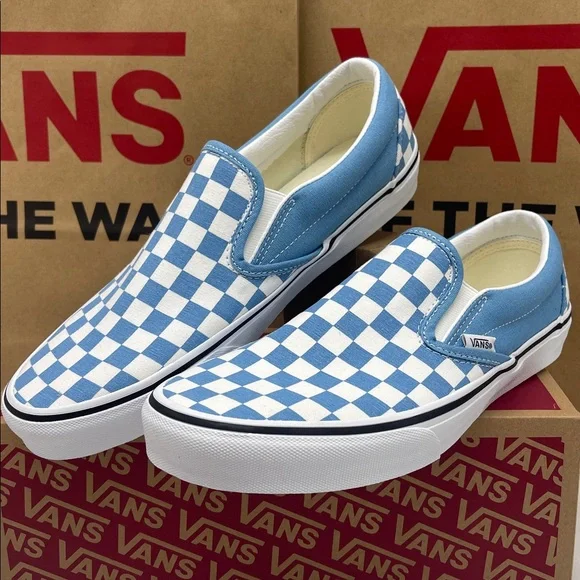 Vans •WMNS Classic Slip-On
Color Theory Checkerboard Heritage Blue 
VN000D6BE2W - Picture 5 of 16